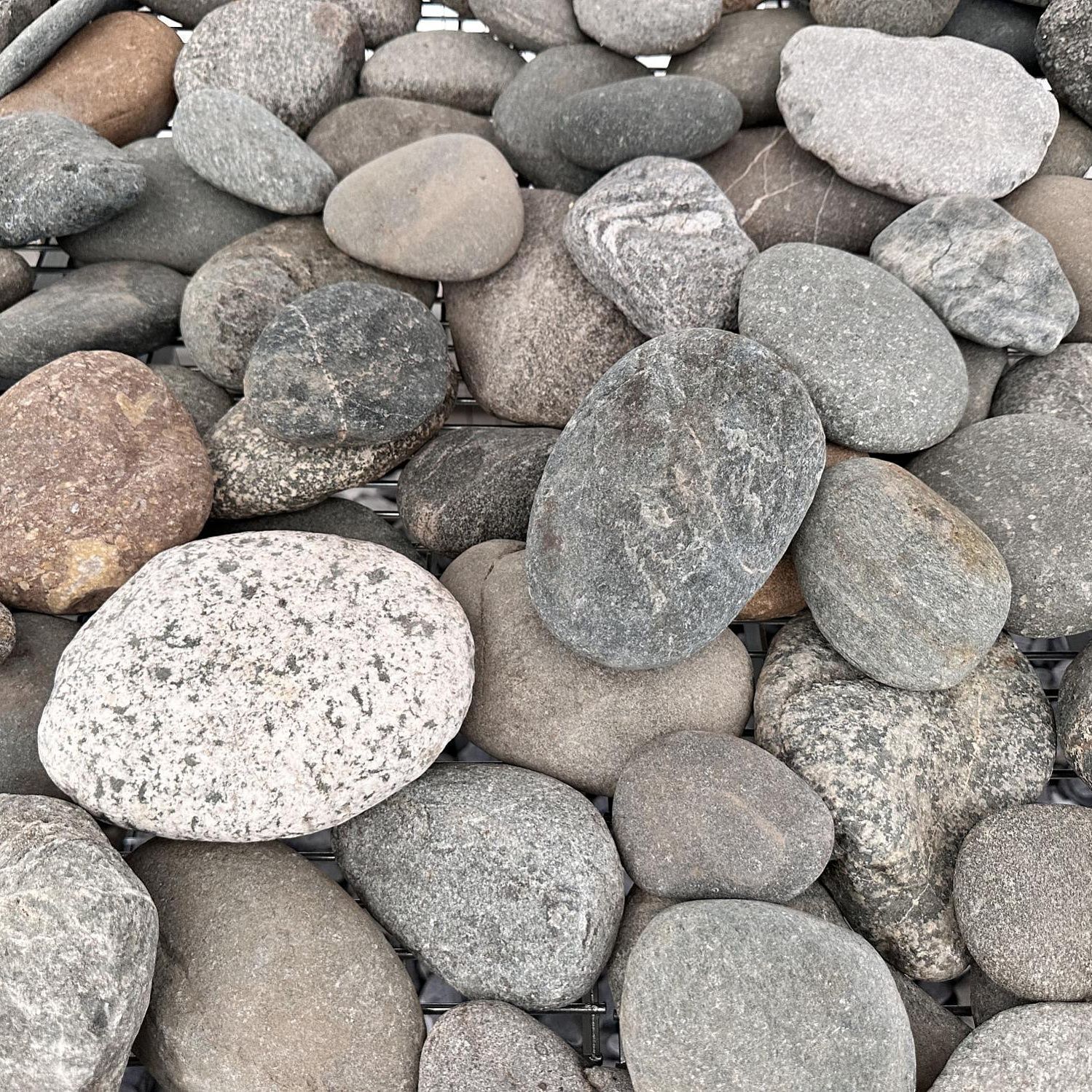 Галька речная "Микс" плоская фр. 150-300 мм