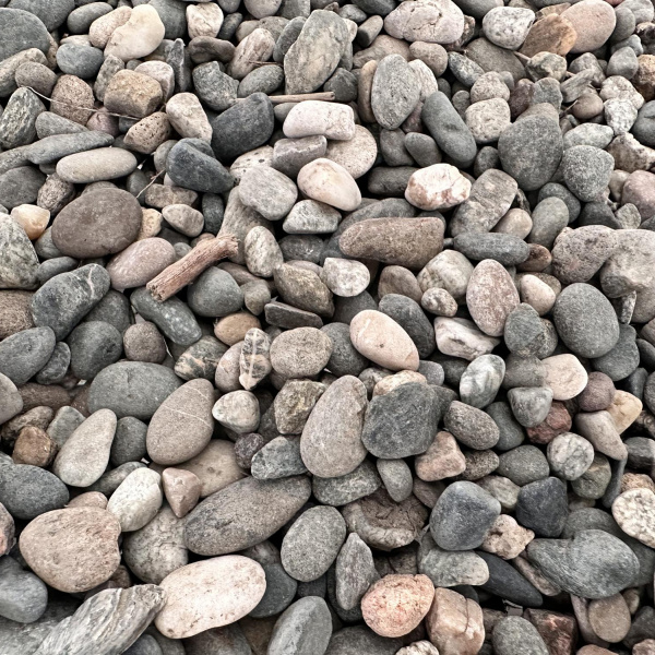 Галька речная серая фр. 20-40 мм