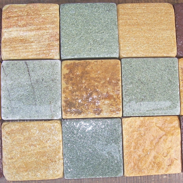 Брусчатка из златолита желтая галтованная