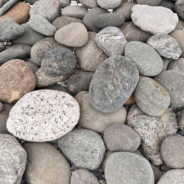 Галька речная "Микс" плоская фр. 150-300 мм