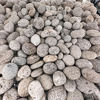 Галька речная белая "Альбинос" фр. 60-90 мм